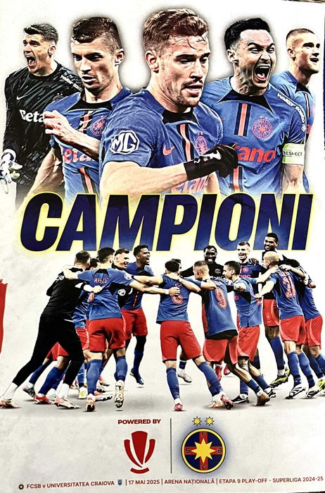 Program de meci FCSB v Universitatea Craiova Superliga 17.5.2025