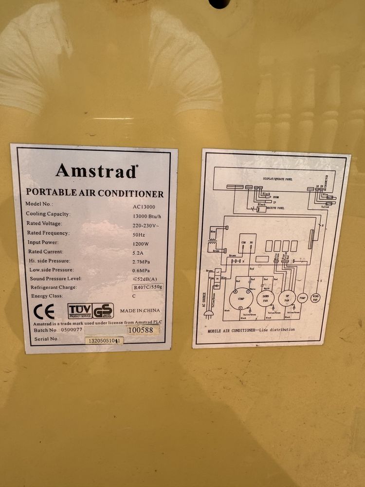 Aer conditinat portabil 13000 btu