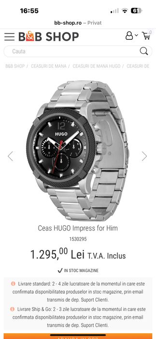 Ceas Hugo / Boss  cronigraf nou