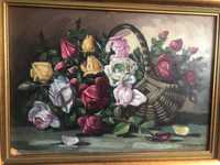 Pictura C. Radulescu - "Cos cu flori"