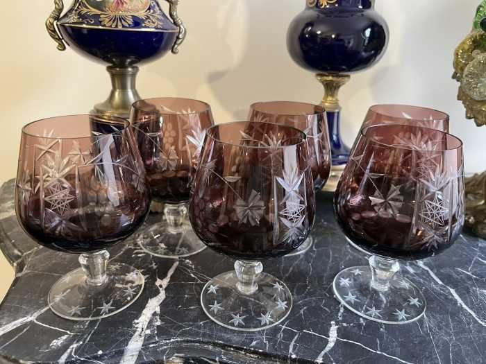 Elegant set-6 pahare pt cognac-cristal fin-Germania