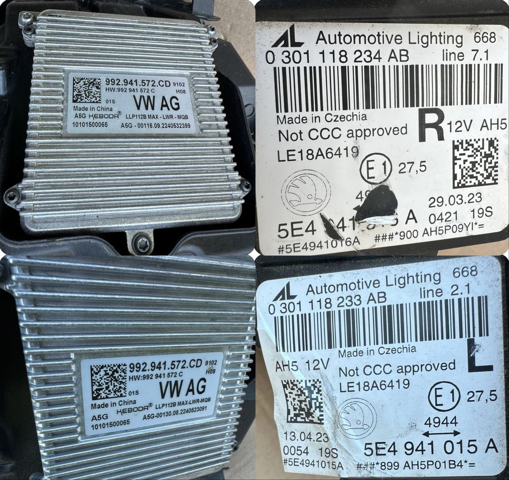 Комплект фарове Skoda  Octavia 4 FULL LED Crystal Lighting 2020-2024