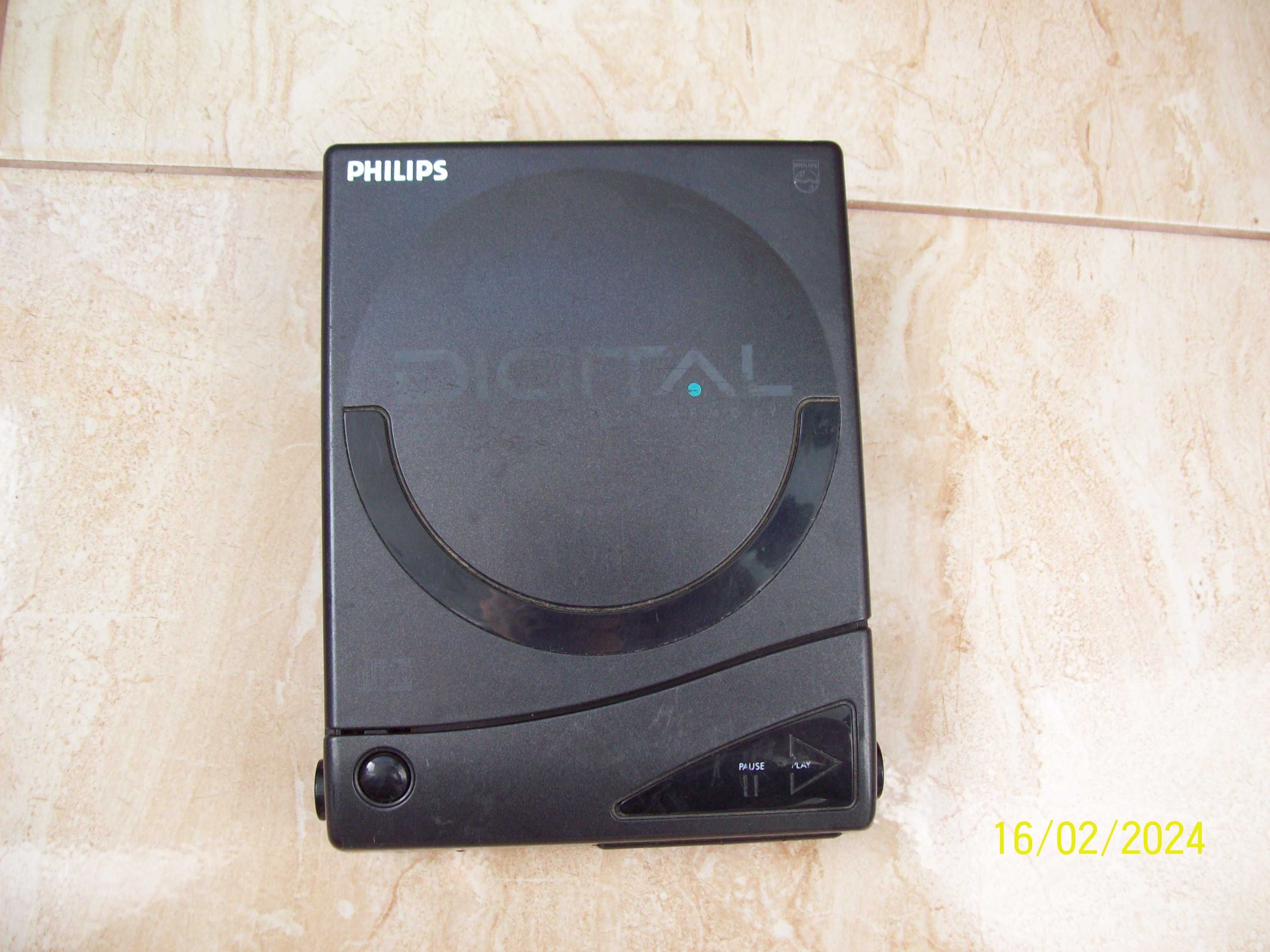 Vintage cd player portabil Philips D6800 netestat