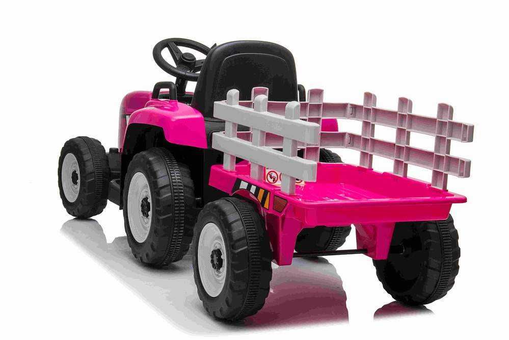 Tractor electric 12V cu remorca Nichiduta Farmer Pink