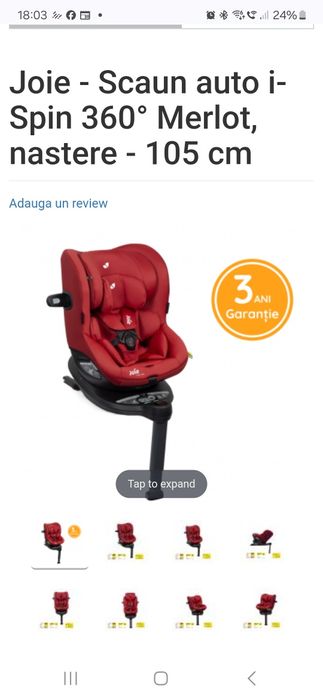 Joie I-Spin 360, testat ADAC