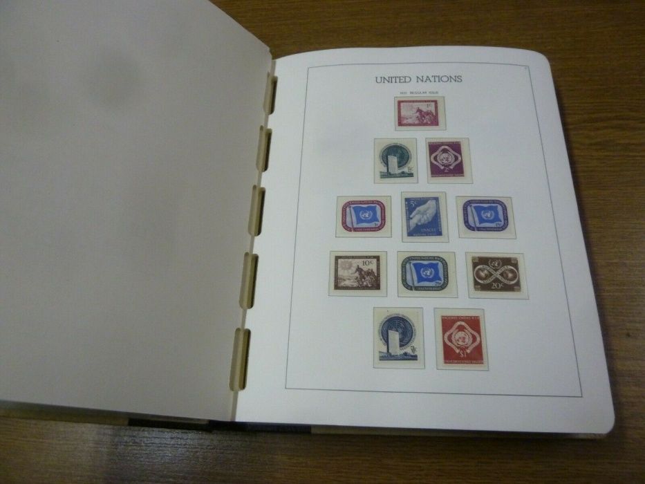 ONU colectie completa timbre nestampilate 1951-1986 in album