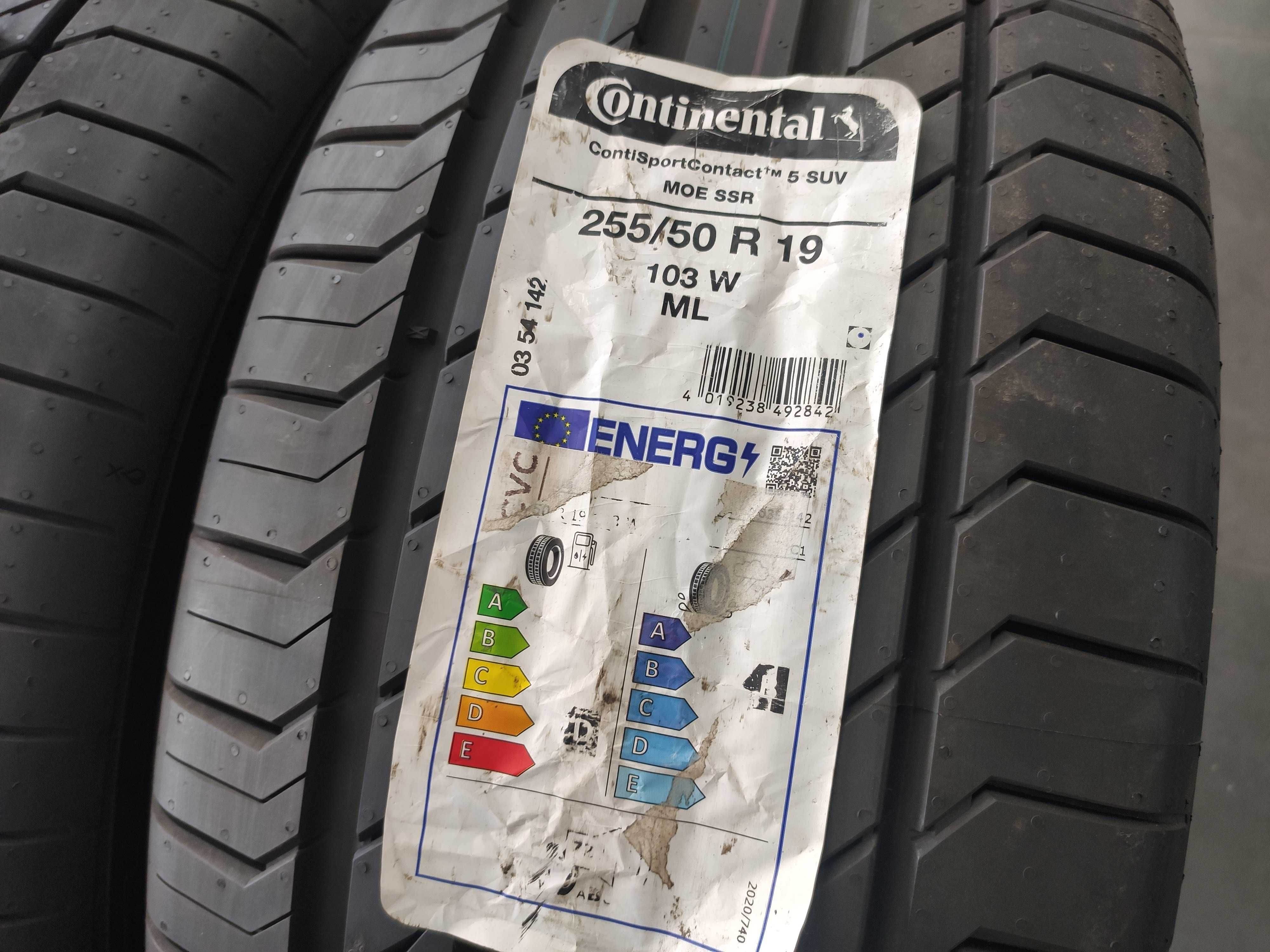 2бр Нови Летни Гуми 255 50 19 - Continental Runflat - DOT 2022