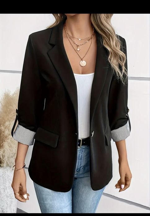 Дамско сако черно размер 2xl