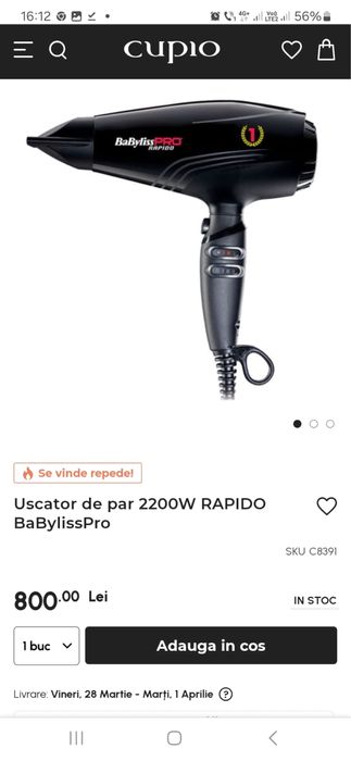 Uscator par babyliss