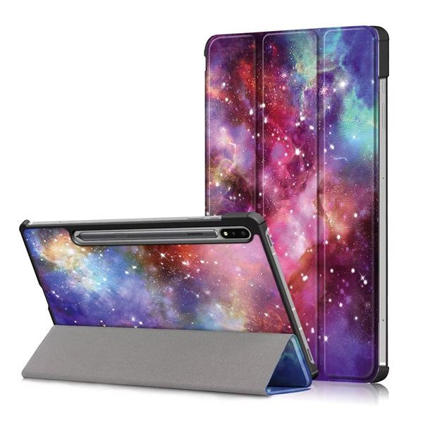 Samsung Galaxy Tab S6 Lite S7 FE S8 Plus / Кожен смарт калъф за таблет