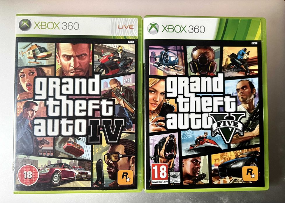 Grand Theft Auto IV and V Xbox 360