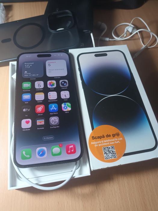 Iphone 14 ProMax 128gb, impecabil, cutie, cablu, bateria 86% !! SV