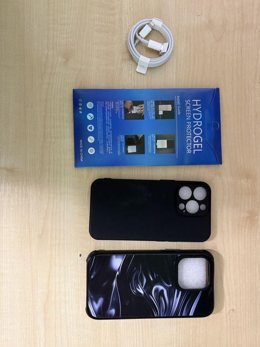 Cablu original Iphone 13 Pro + 4 folii silicon + 2 huse