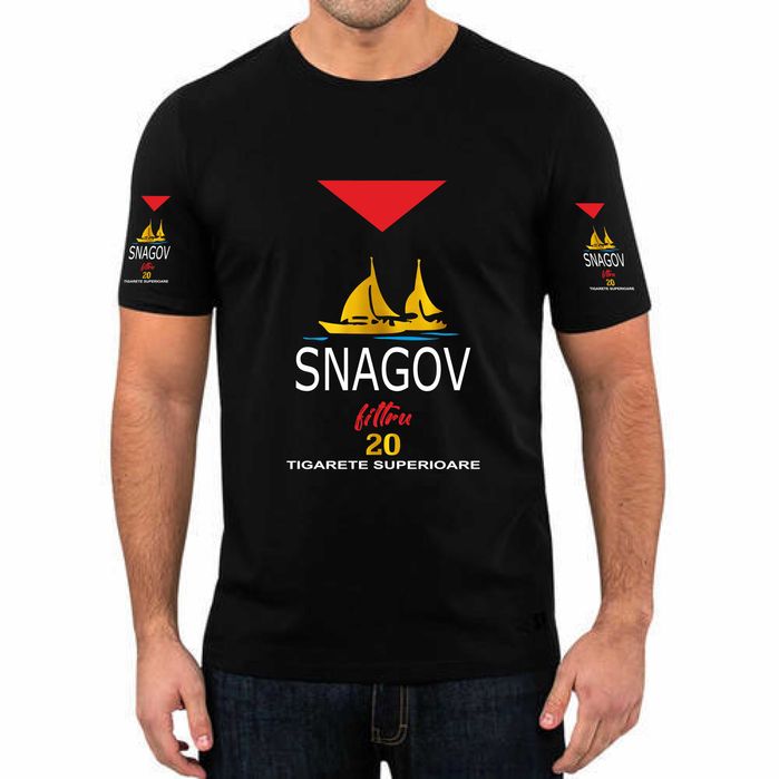 Tricou personalizat -snagov,negru, M,  transport gratuit
