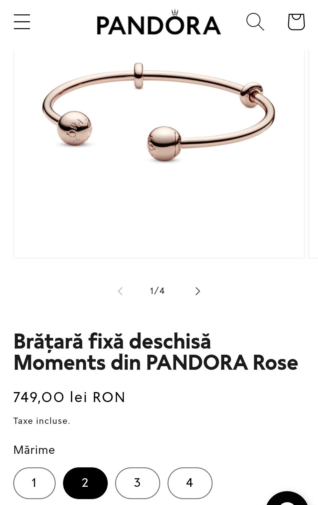 Pandora rose, originala - S2 +2 talismane