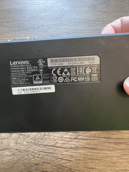 Докинг станция Lenovo Dock DK1633