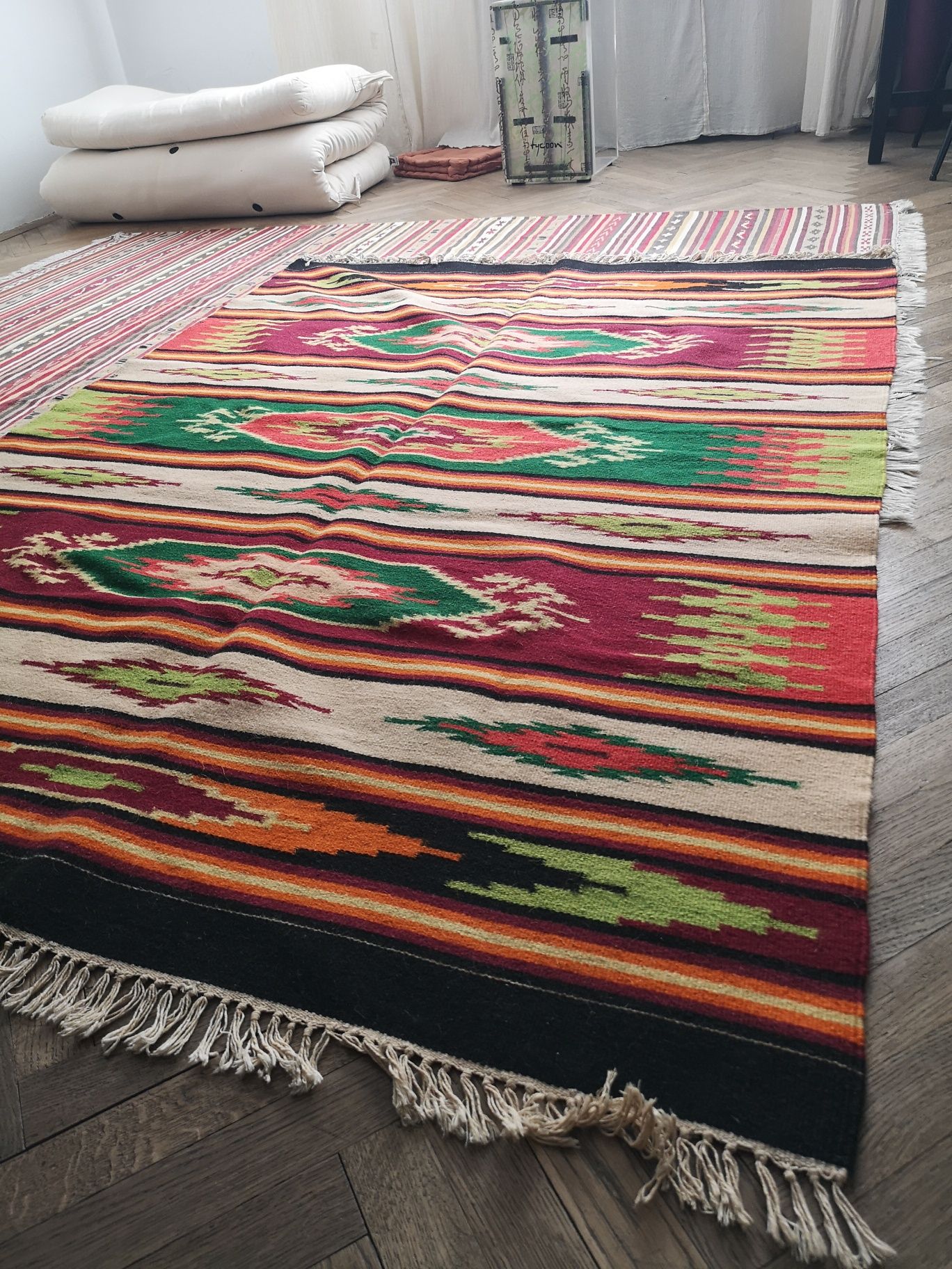 Covor lana lucrat manual - Maramures