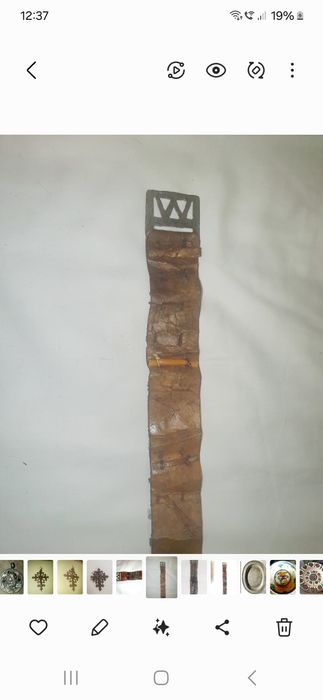 Cahla ,ceramica ,veche originala ,plosca cruce hutuli