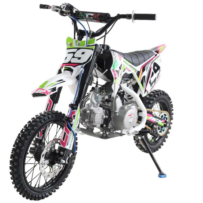 Motocicleta cross 125cc NCX CRX 4T benzina 14/12" negru/verde/roz