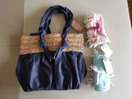 Чисто нови плажни чанти от деним и памучни кърпи Koton