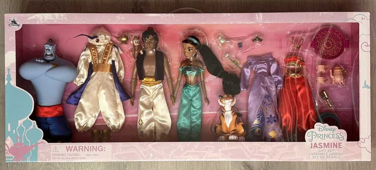 Set Disney Papusi Jamine Aladin, Genie Raja si Abu NOU