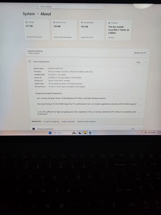 Vand Laptop Lg Gram I7
