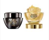Нов комплект 2 бр. крем за лице Avon Anew Gold emulsion Supreme Rich
