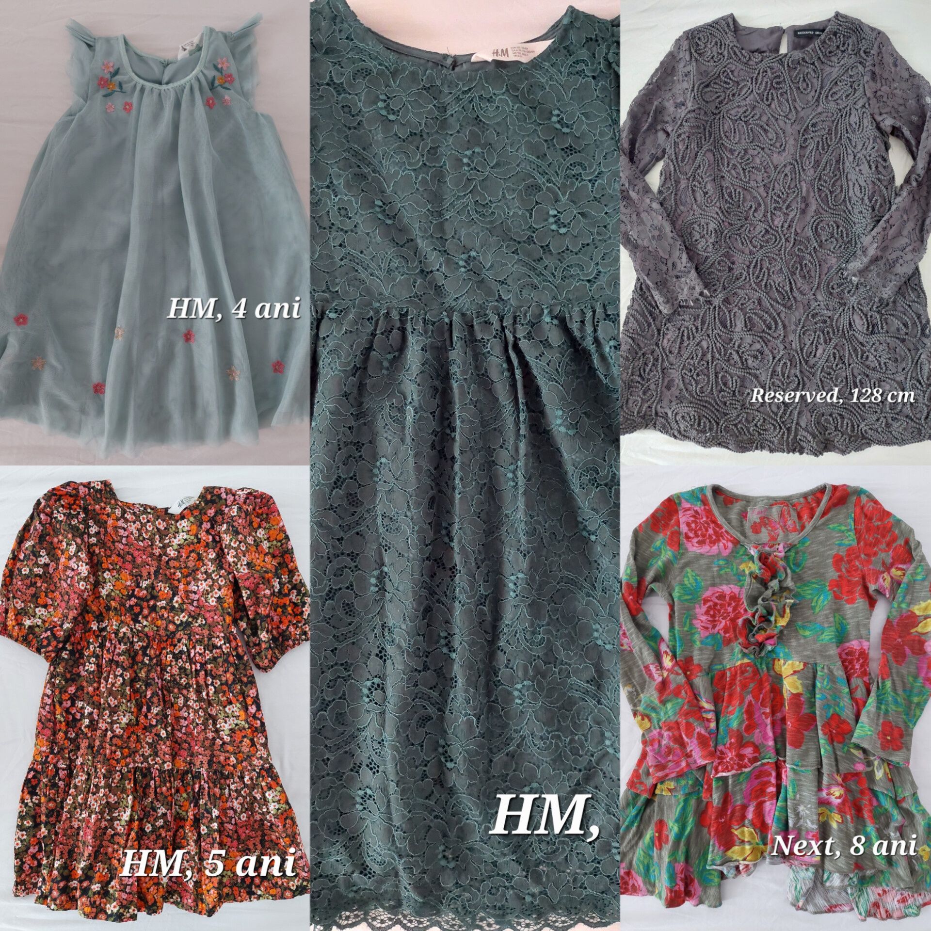 Rochie H&M, noi, marimi 4-8 ani, la DOAR 49 lei/buc!