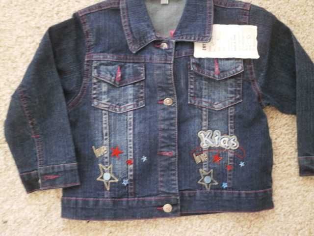 Детски дънков комплект дънково яке с панталон, нов, размер 1