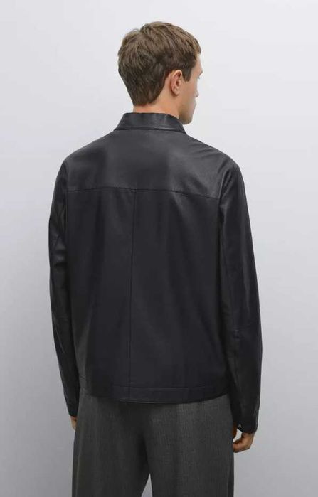 Geaca jacheta de piele 48 M Massimo Dutti NOUA piele moale de ovina