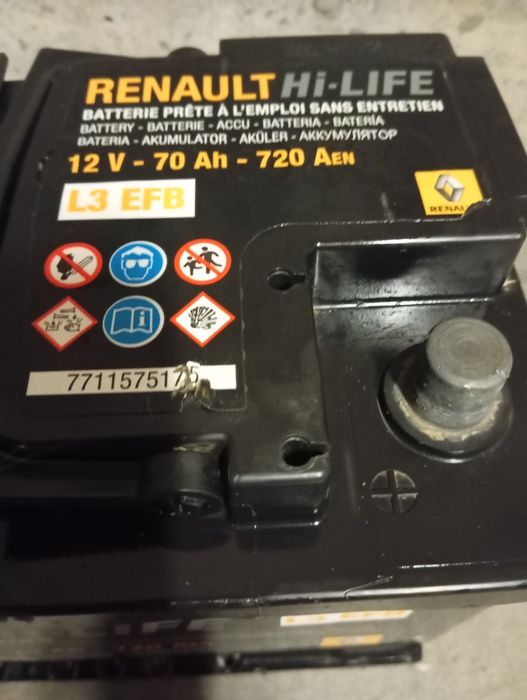 Baterie auto Renault Nissan 70 amperi  EFB cu Start Stop