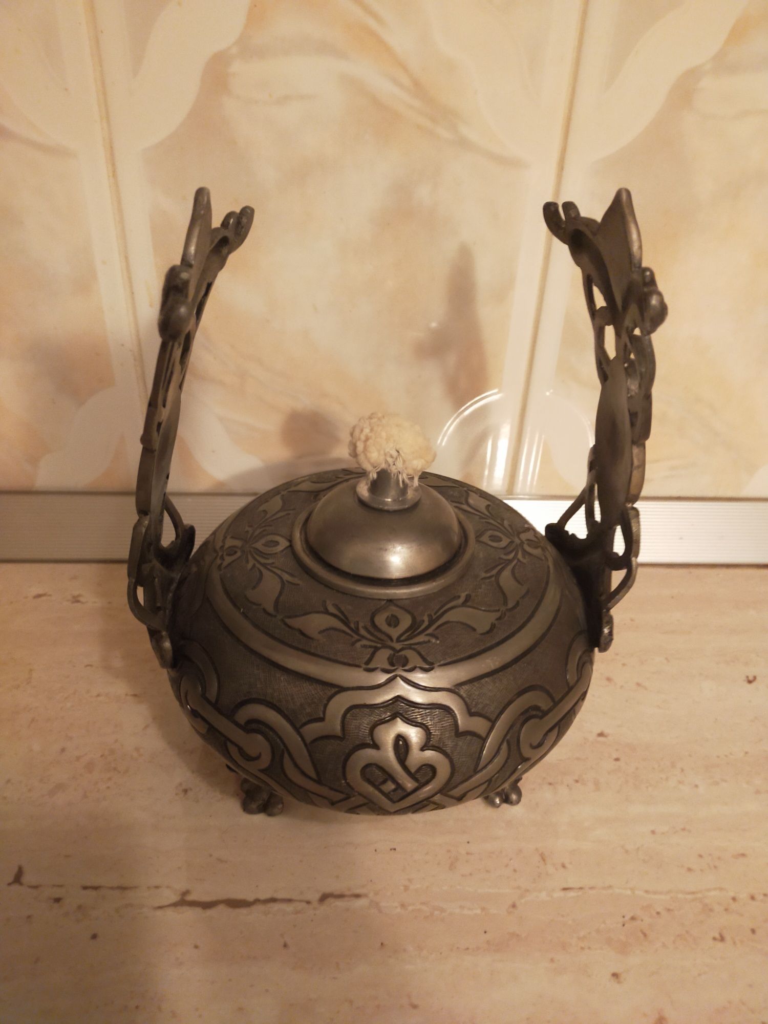 Lampa gaz peltro hand made Italy