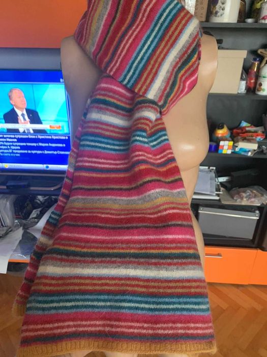 Пъстър шал вълна и ангора