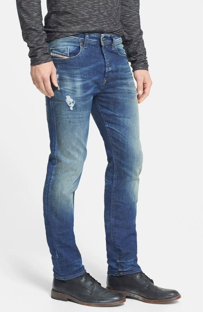 Blugi Diesel Jeans Buster Destroyed Look Regular Slim Stright