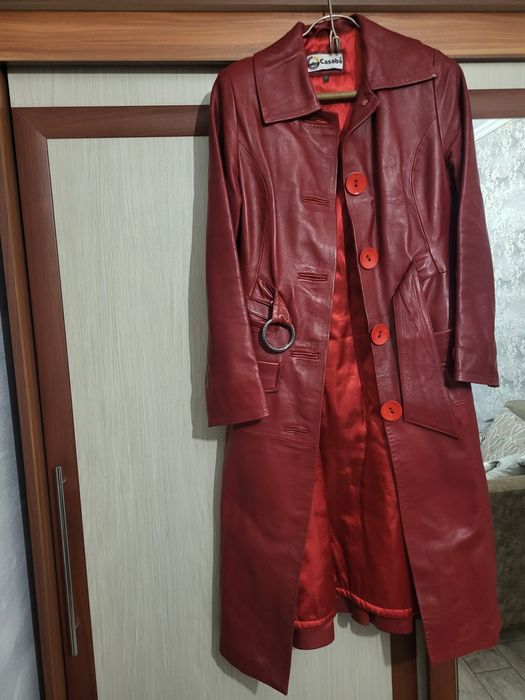 Пальто кожанное турция