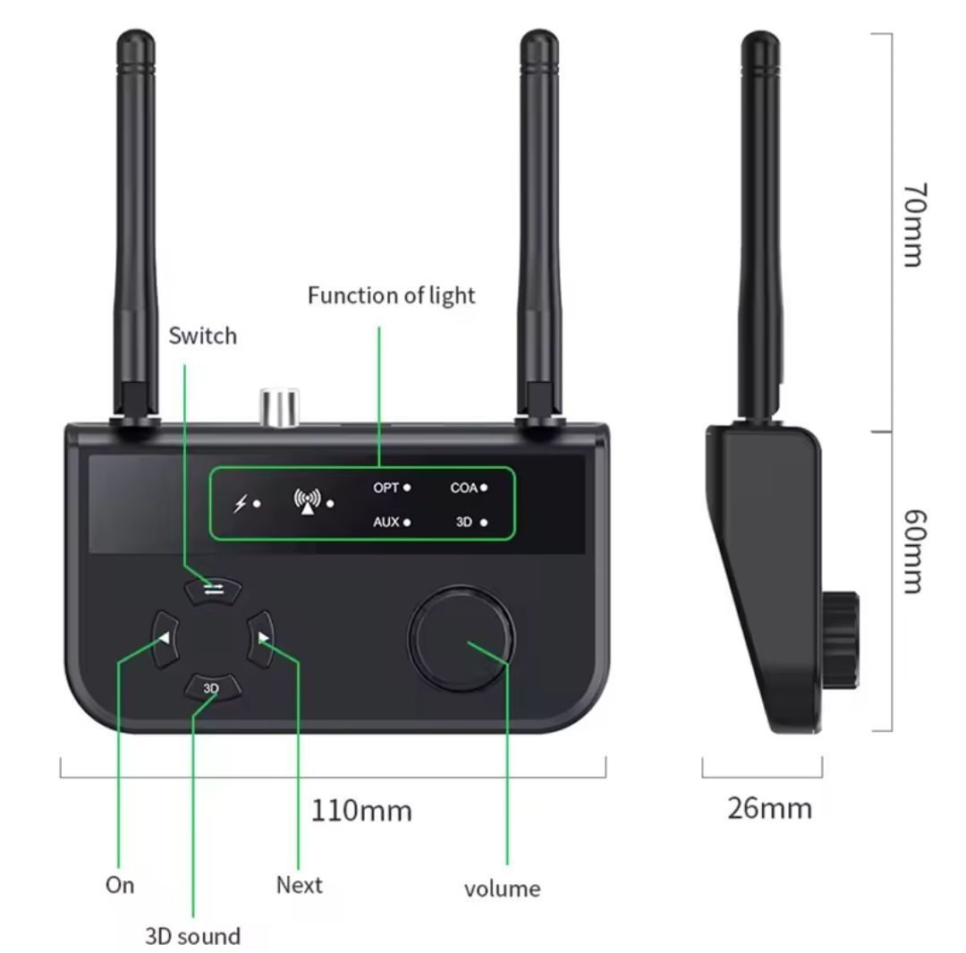 Блутут  Bluetooth 5.3 аудио приемник