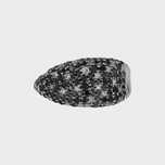 Inel de aur alb 14k cu diamante albe si diamante negre cod 9359