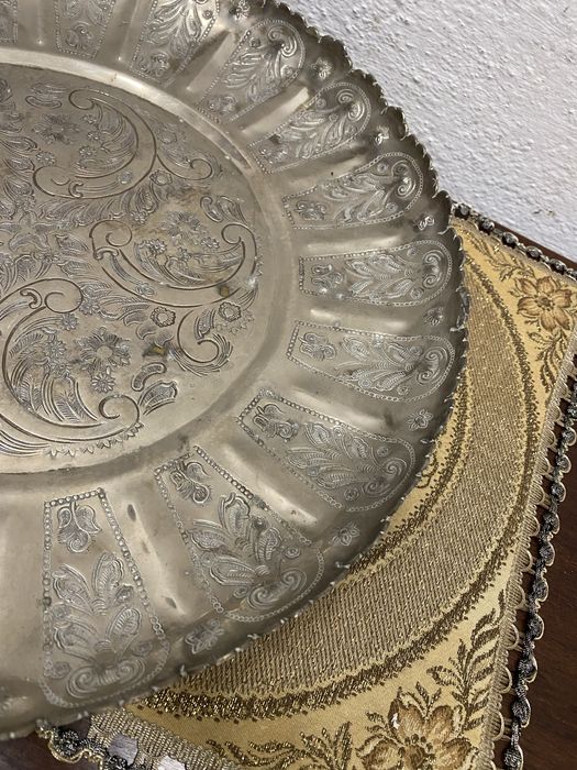 Стара арабска фруктиера с посребряване