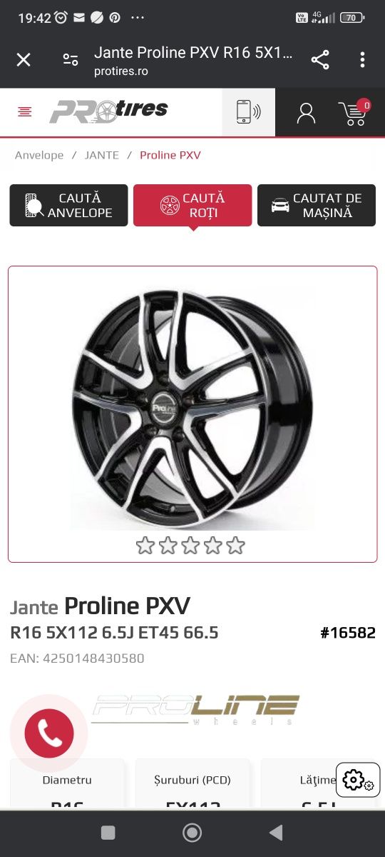 Jante 5x112 r16 Proline noi Mercedes Audi VW