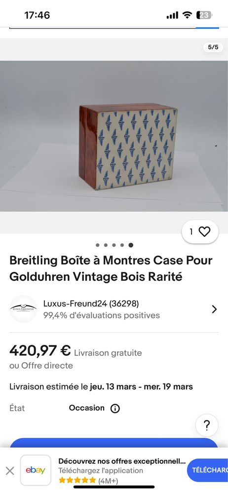 BREITLING кутия за часовници оригинална