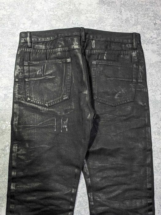 blugi dior homme strip denim hedi slimane marime 31 waxed destroyed