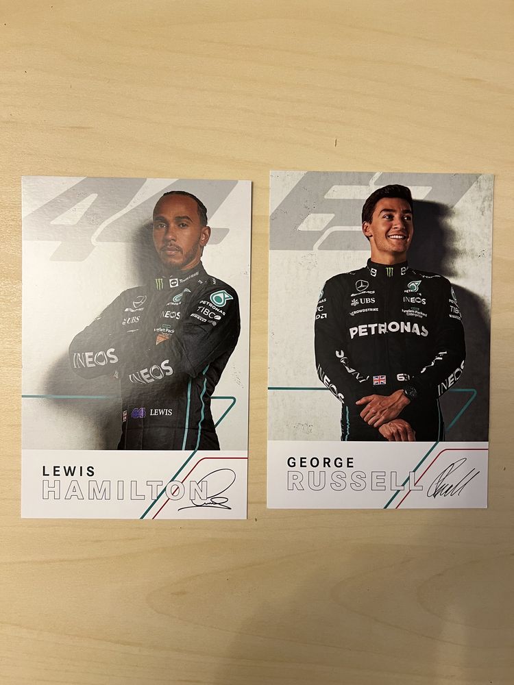 Carduri autograf Formula 1 Mercedes - Hamilton Russel