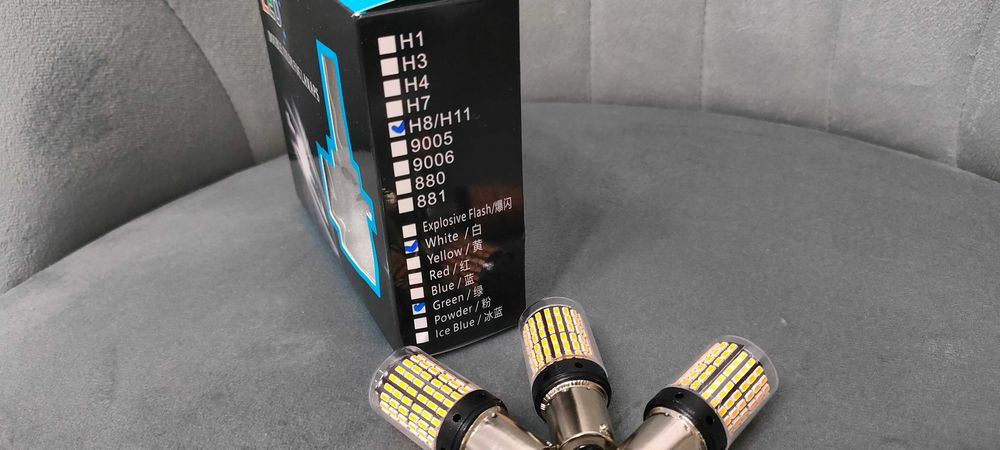 Set (2 bucati) becuri LED 21W semnalizare galben portocaliu chihlimbar