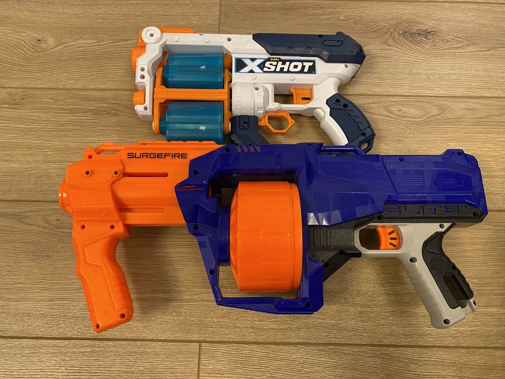 Blaster Nerf N-Strike Surgefire si Blaster X-Shot Excel XCessTK 12