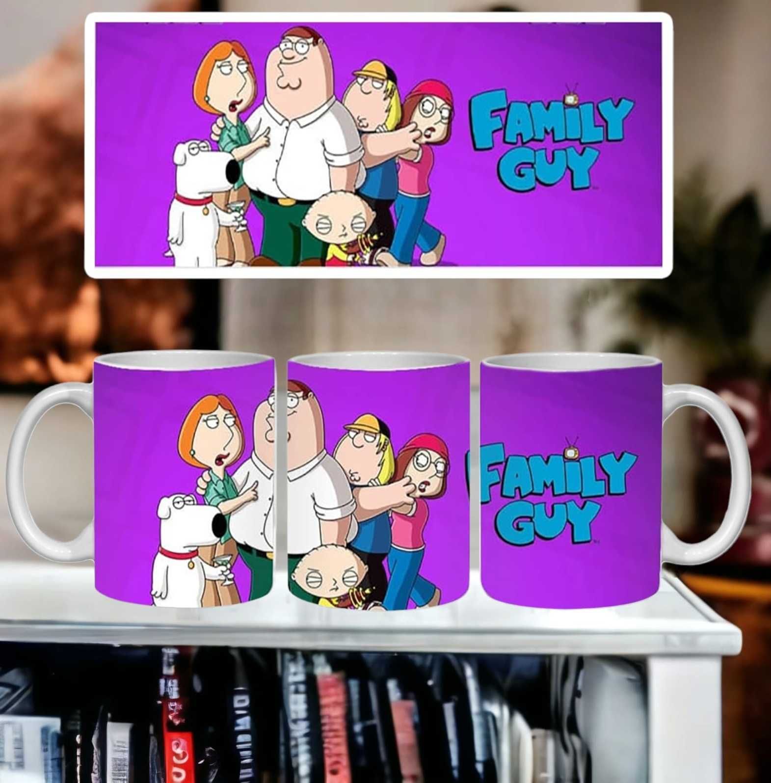 Cana personalizata, Family Guy , Ceramica, Alb, 350 ml