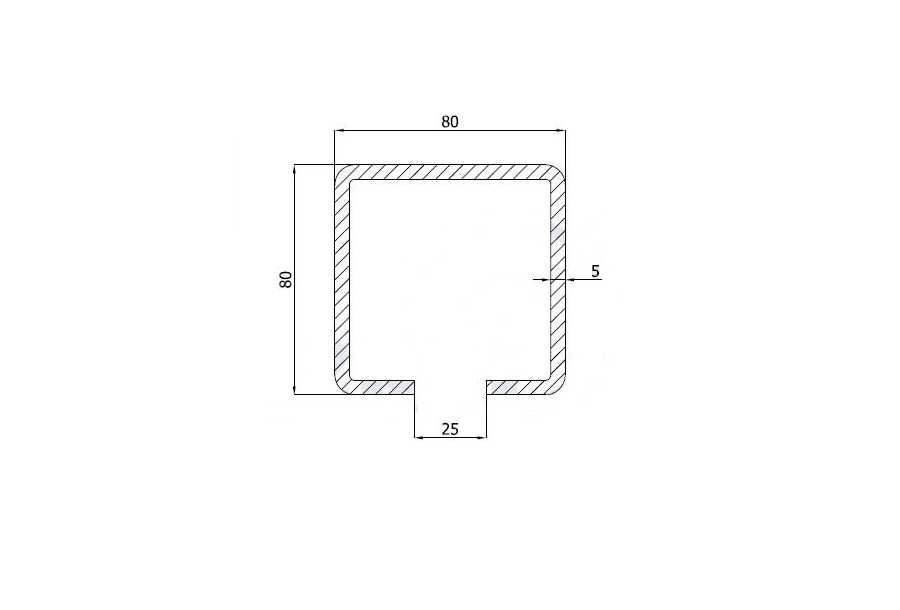 Kit autoportant K80/10R sina de 80x80x5mm,carucioare reglabile 10 role