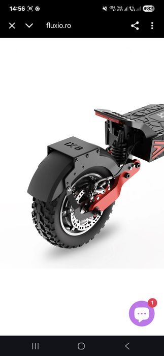 Trotinetă Electrică iScooter iX8 - Motor 2400W, Viteză 60 km/h, Auto