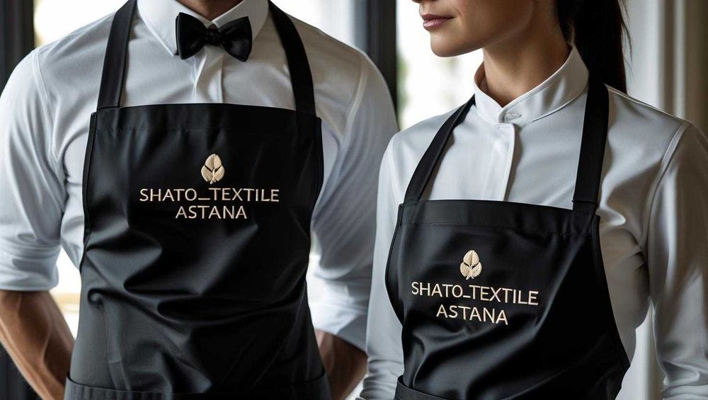 Фартуки для официантов, цвета на выбор, с лого и без