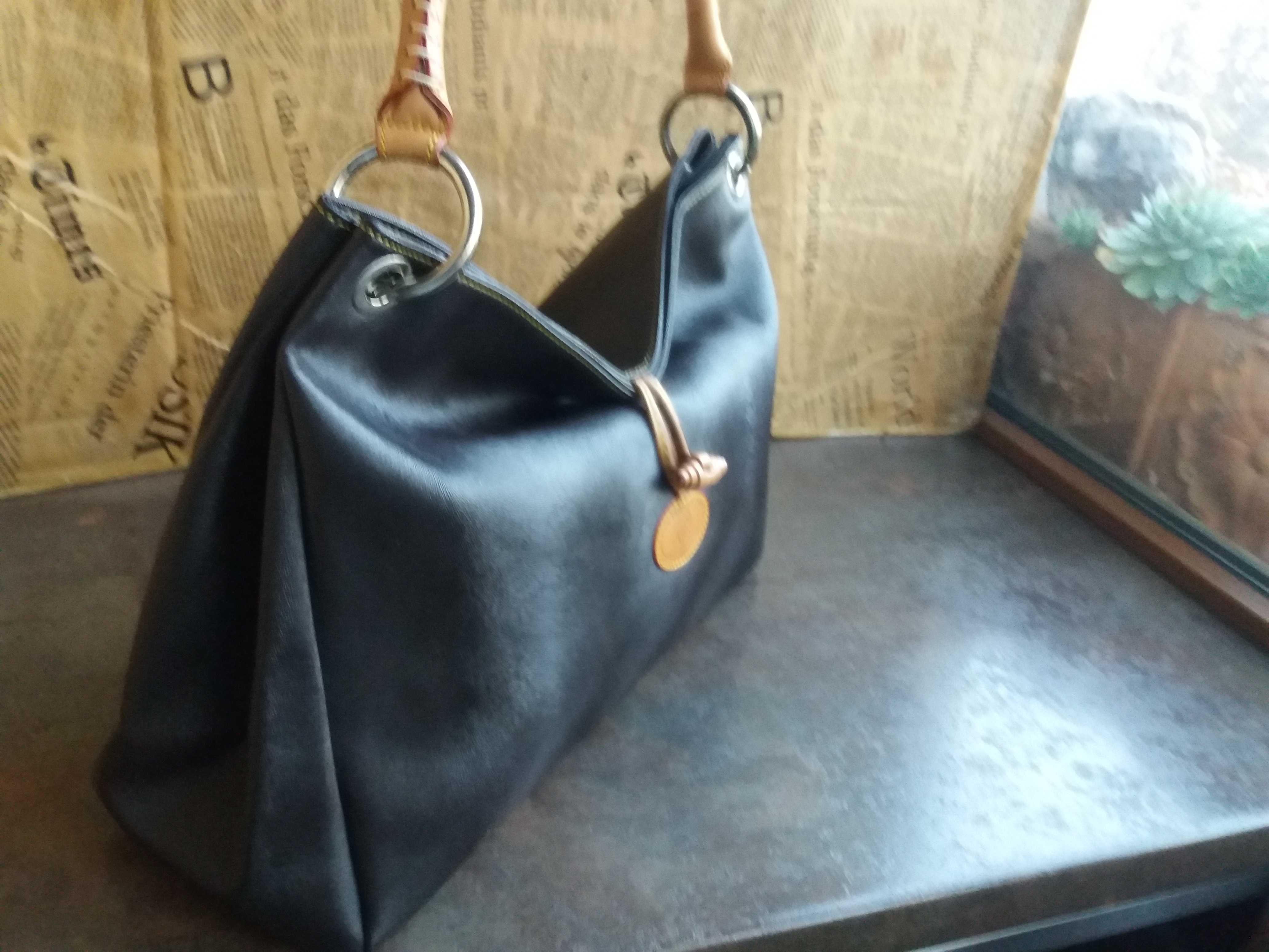 Нова!испанска тъмно кафява чанта-естествена кожа