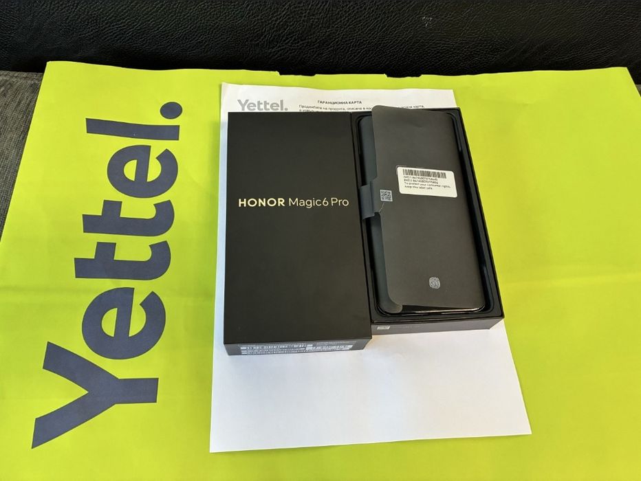 КАТО НОВ 512GB Honor Magic 6 Pro Yettel Гаранция 2027г. Green Зелен